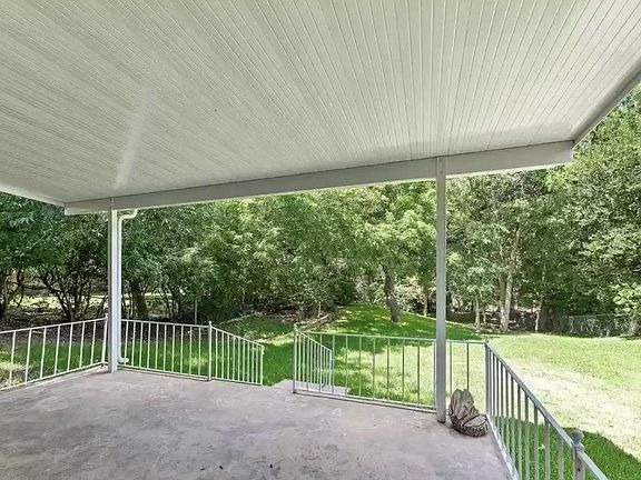 Large covered patio