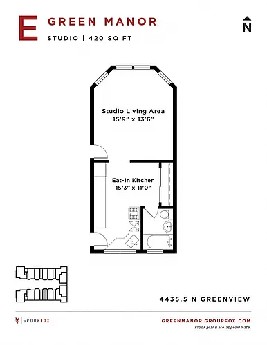 Floor plan Convertible Studio