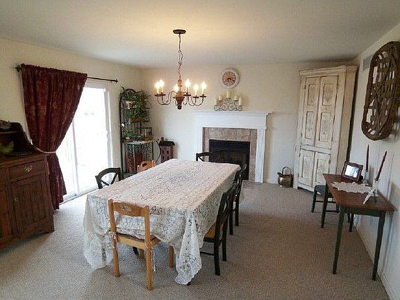 Dining Room With Fireplace