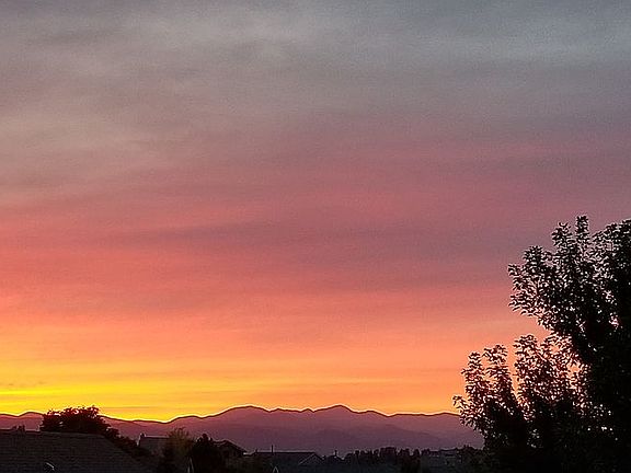 Mountainous Sunset from Deck