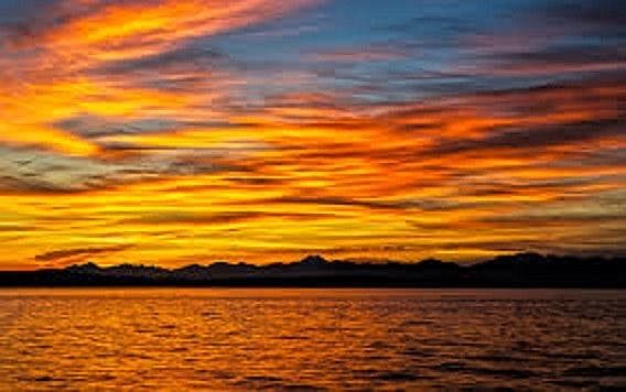 Alki Beach Sunset earlier this year