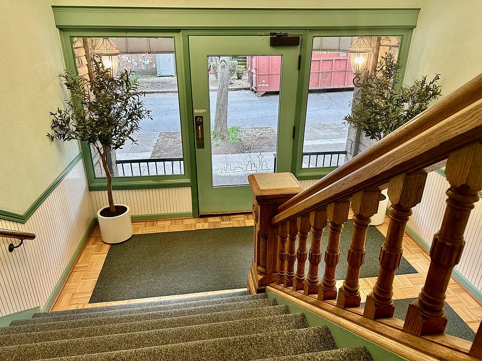 Stairway to lobby.