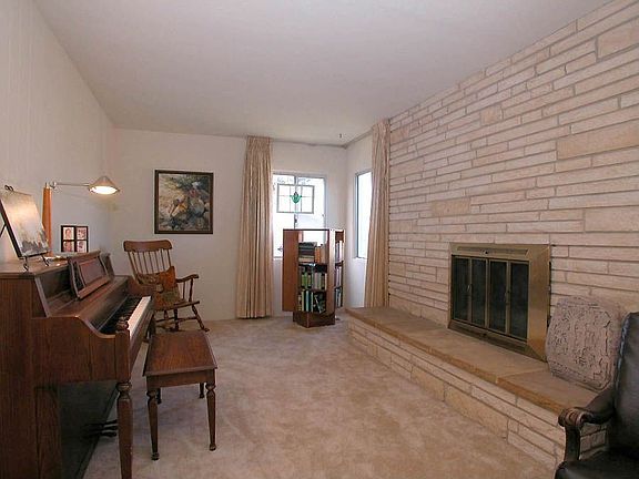 Huge living room with fireplace