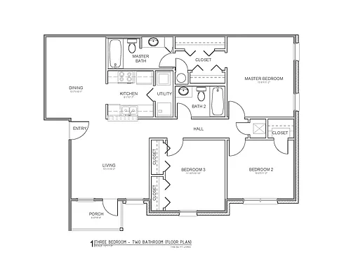Floor plan 3 Bedroom