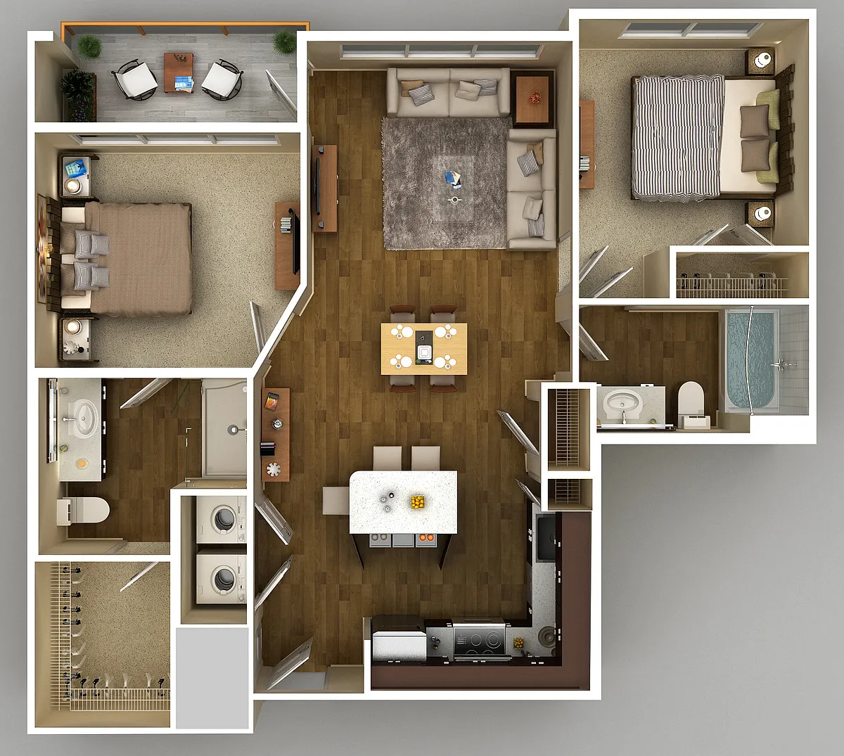 Floor plan 2X2 A