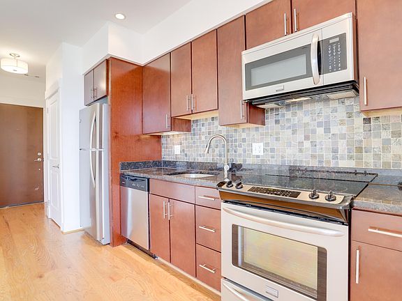 Kitchen and view of the entrance door