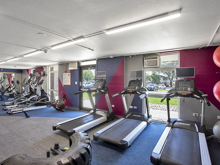 Plenty of work out equipment for residents to use