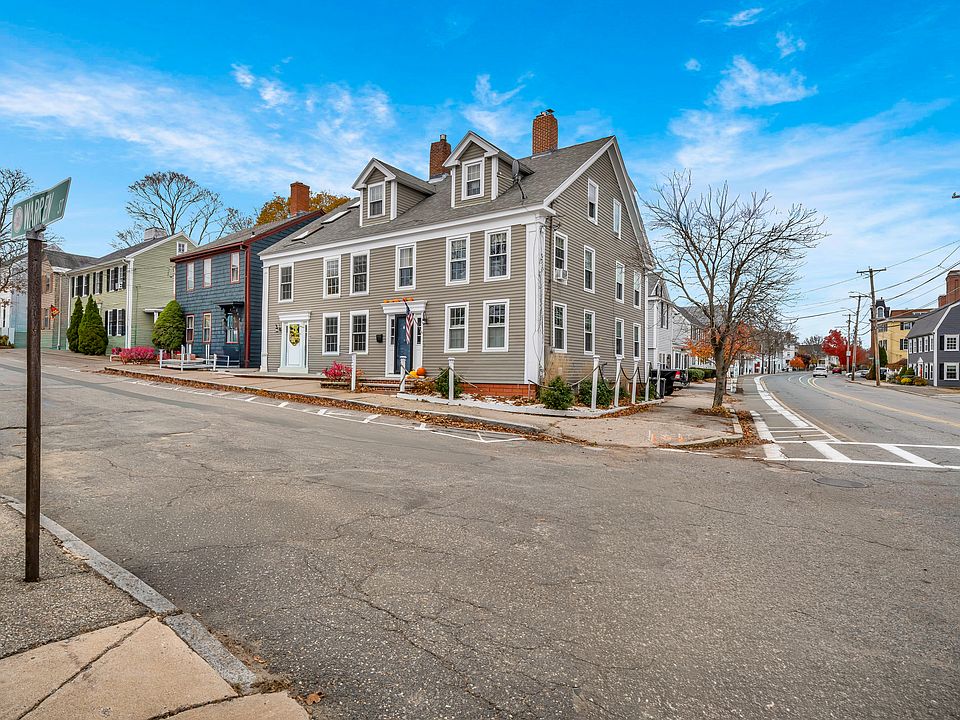 Exterior, unit with white door on the left