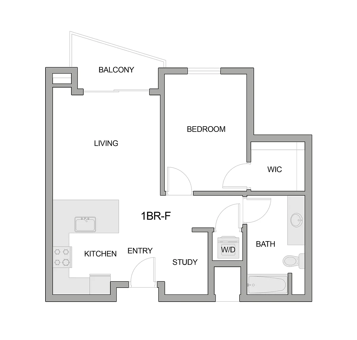 Floor plan 1br-f