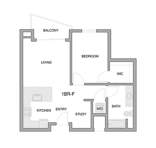 Floor plan 1br-f