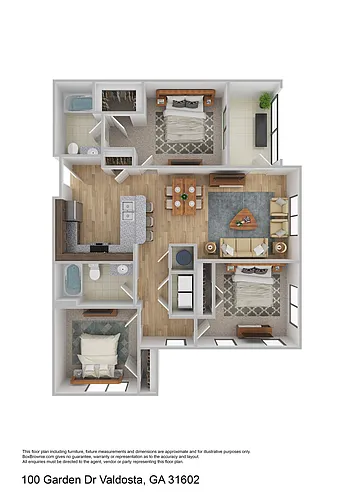 Floor plan C1F-Furnished