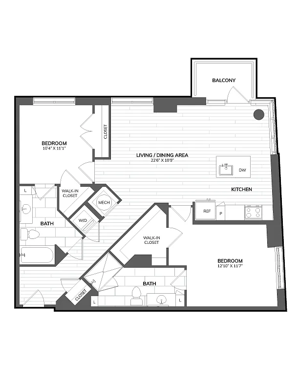 Floor plan 2 Bed/2 Bath-02
