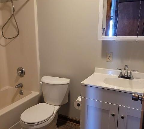 New flooring in the restroom and updated