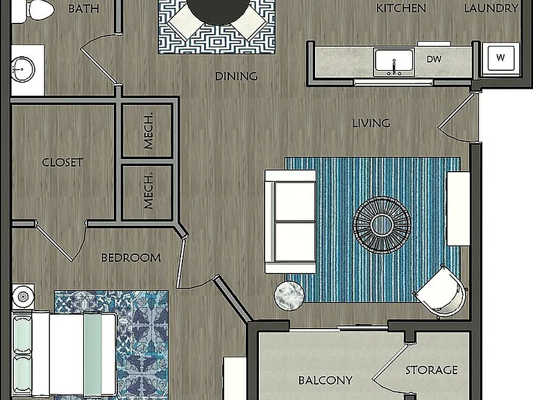 1 Bedroom x 1 Bathroom 1 Bedroom x 1 Bathroom
