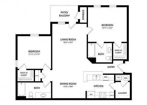 Floor plan Two Bedroom