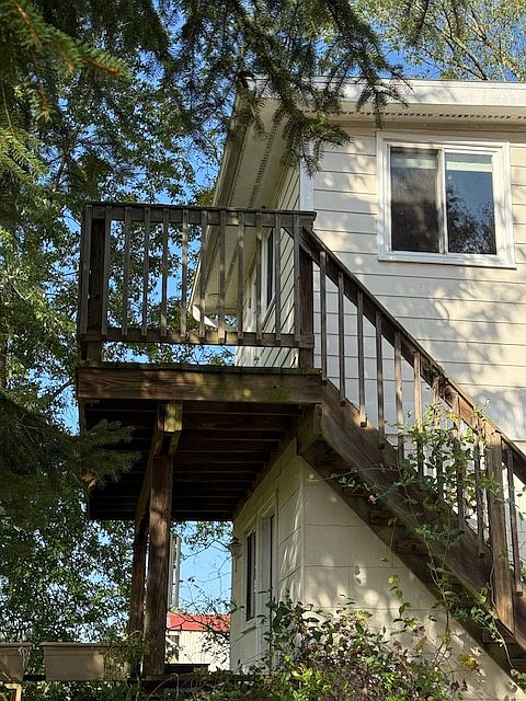 Upstairs balcony.