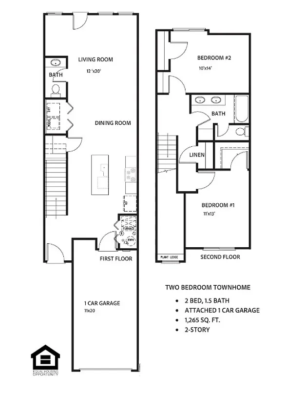 Floor plan Interior Townhome