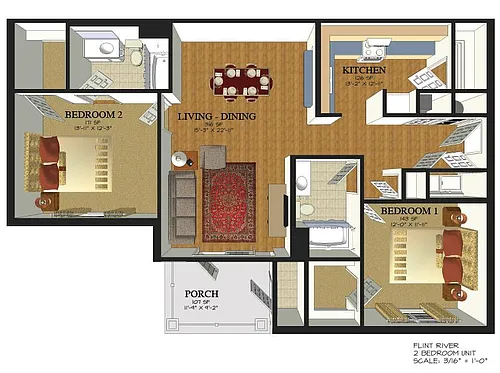 Floor plan 2 Bedroom