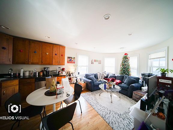 Open kitchen and living area.
