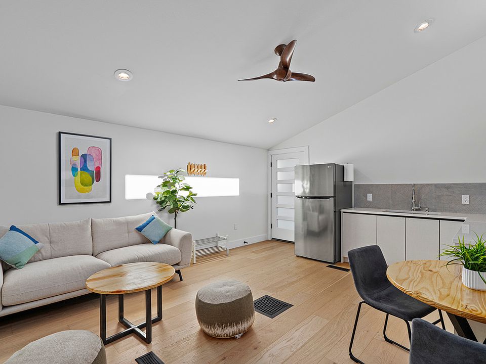 Living room and kitchen.