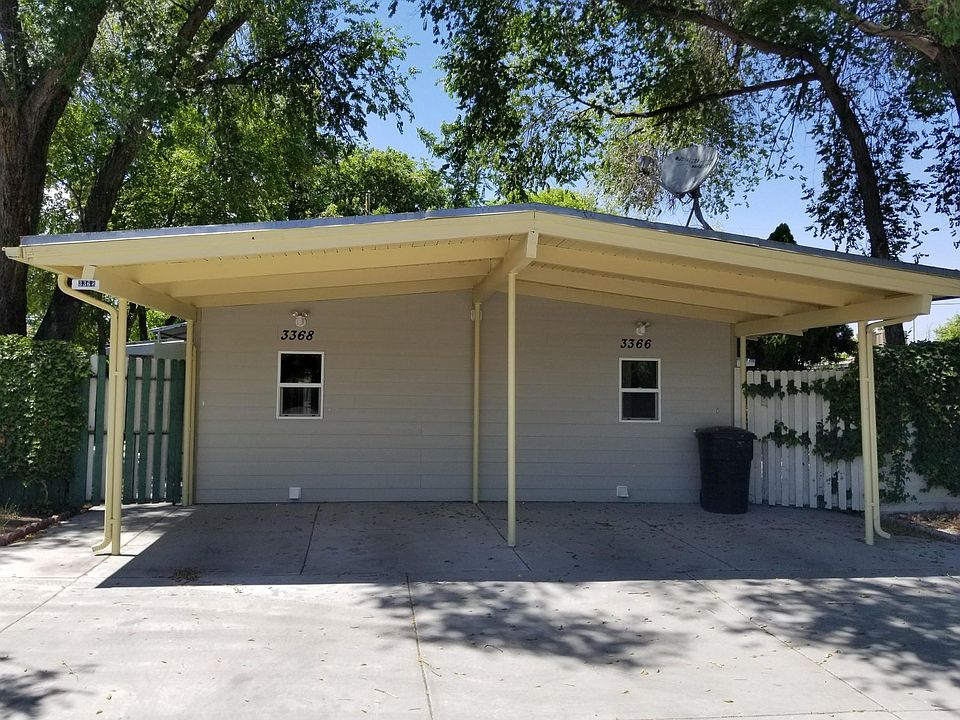 Front view - south side - carport parking