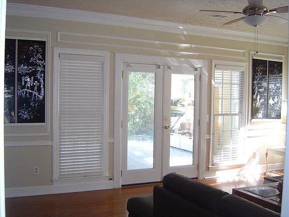 Double doors to the sunroom
