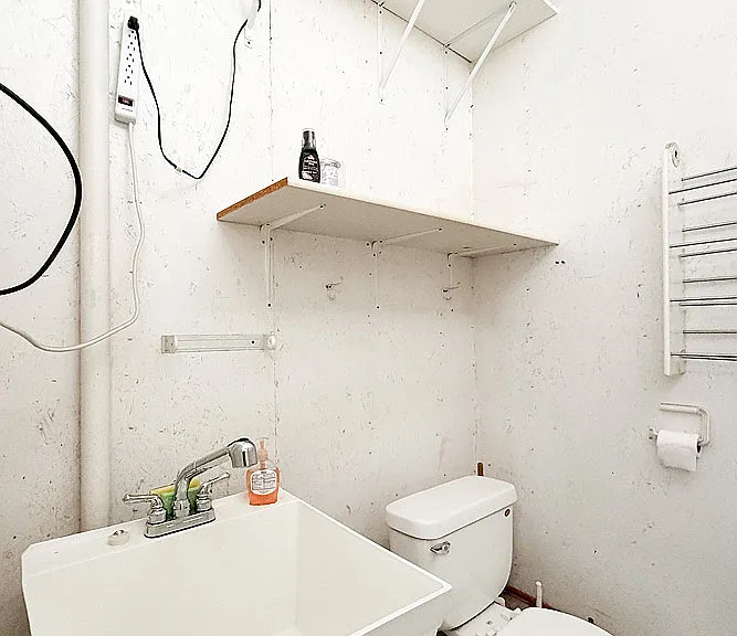 1/2 Bath Area in 4 Car Garage