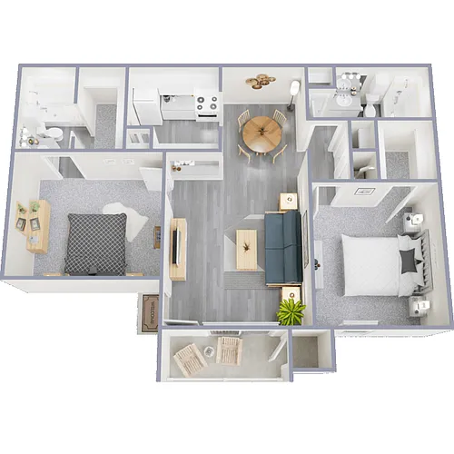 Floor plan 2 Bed 2 Bath