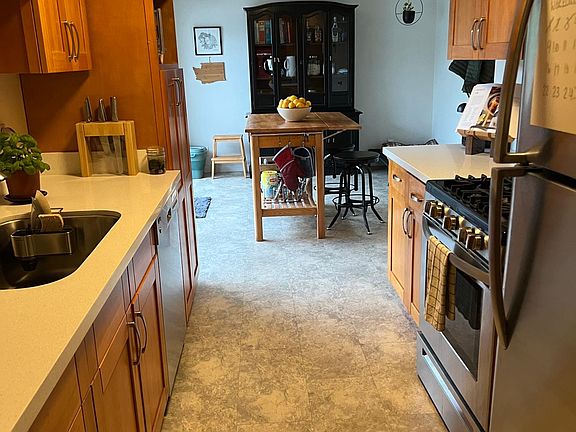 Kitchen looking in to bonus room