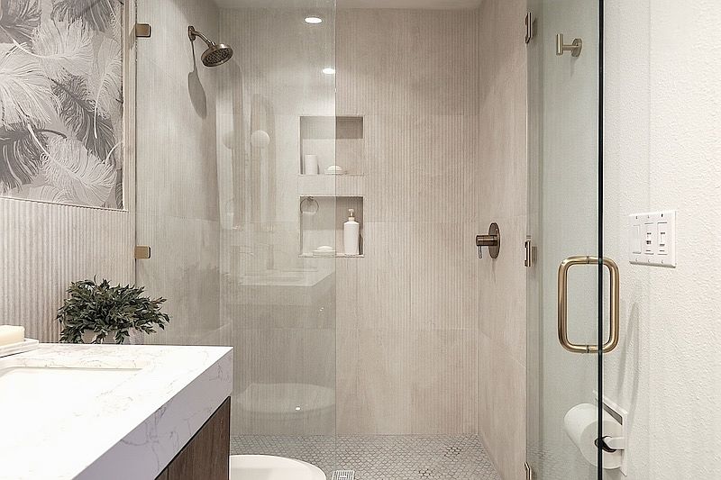 Wall in shower