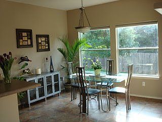 eat in kitchen has view of the greenbelt