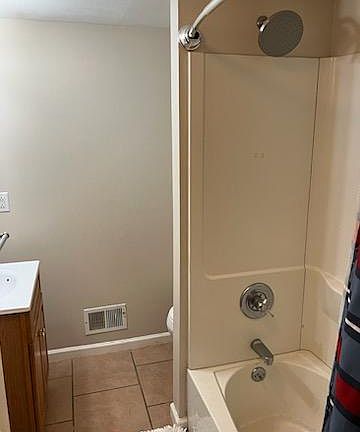 Nice bathroom with hidden toilet