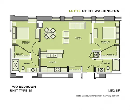 Floor plan Two Bedroom