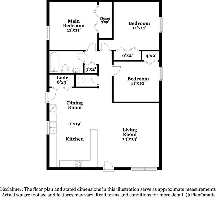 3 bed, 1.5 bath, 960 sqft, $1,460 — Photo 2