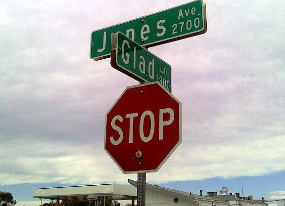street sign on property
