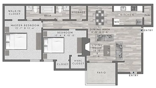 Floor plan B1-2X15H