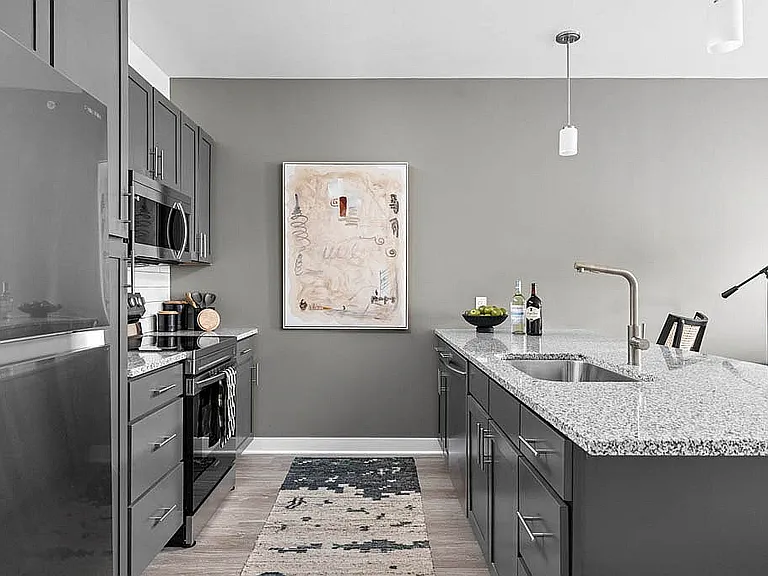 Elegant Kitchen with Stainless Steel Appliances