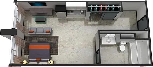 Floor plan Studio B
