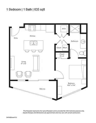 Floor plan The Townhomes A1 Flat