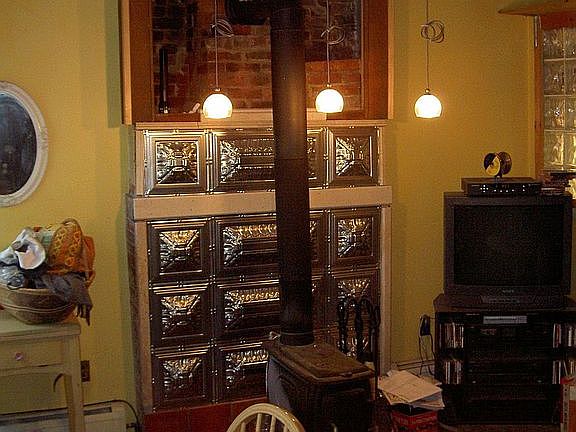 bsmt apt w/ wood stove