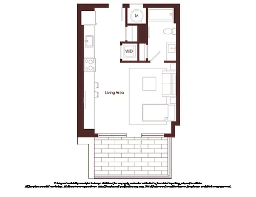 Floor plan 0 Bed - 1 Bath | s05