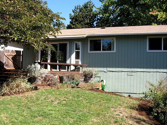 view from back yard to back of house