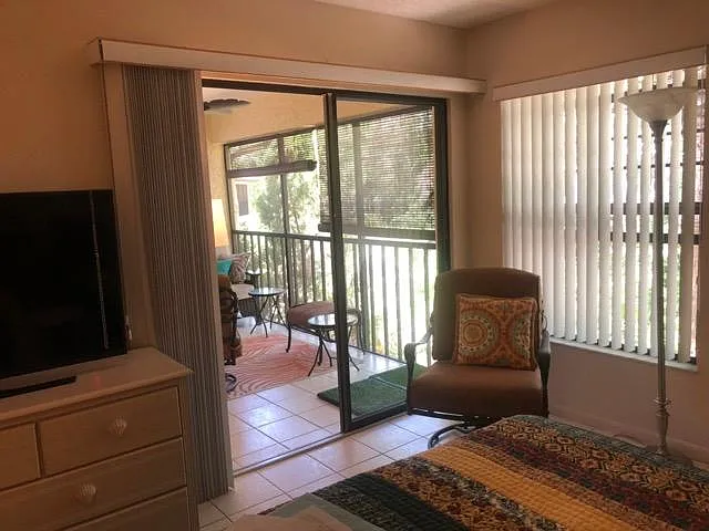 Nice view of the lanai from Master bedroom