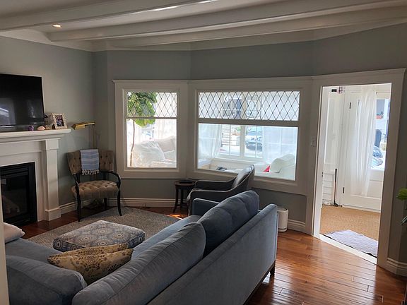 Living room with fireplace