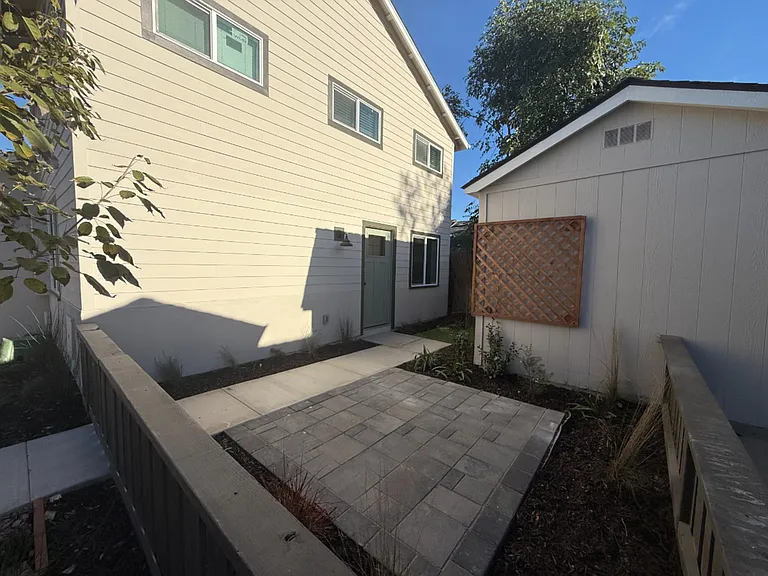 gated private patio