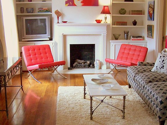 living room, gas fireplace