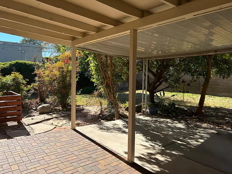 Backyard covered patio