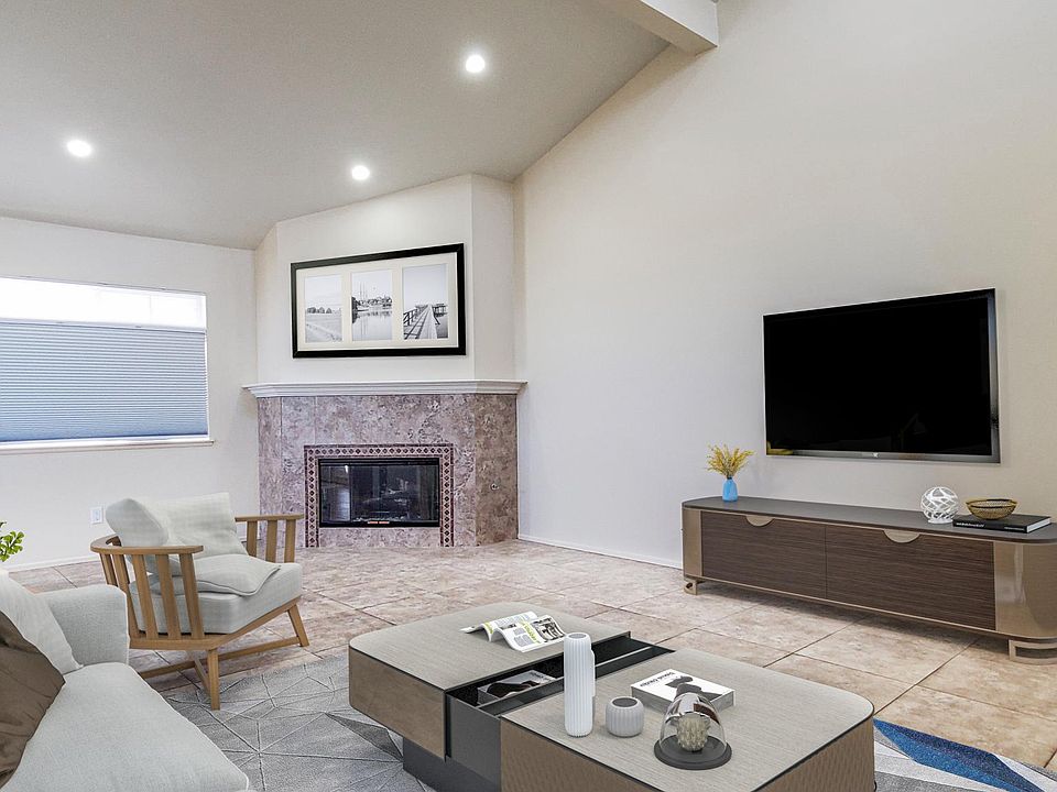 Open and Large Living Room - Digitally staged