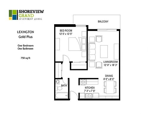 Floor plan Lexington - Gold Plus