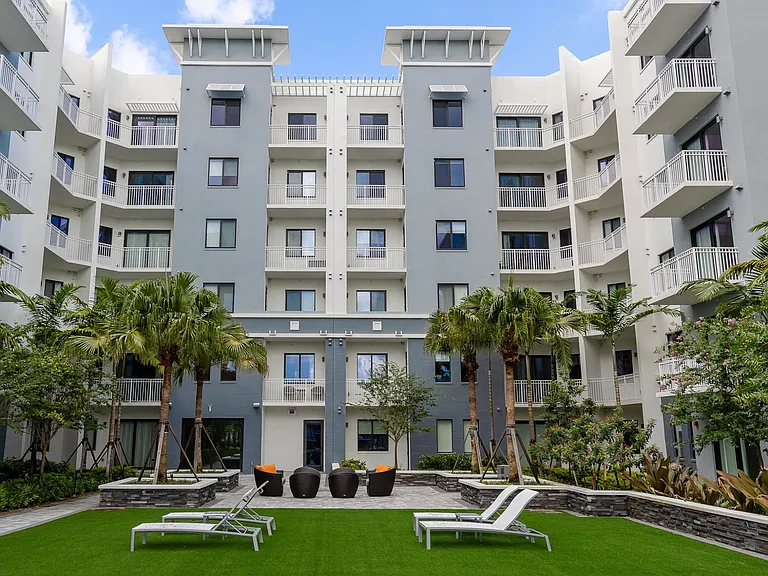 Greenspace courtyard with lounge seating